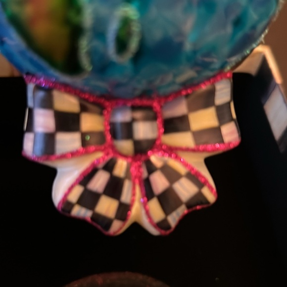 Mackenzie Childs Courtly Check Globe Ornament Retired 2011 - Picture 9 of 9